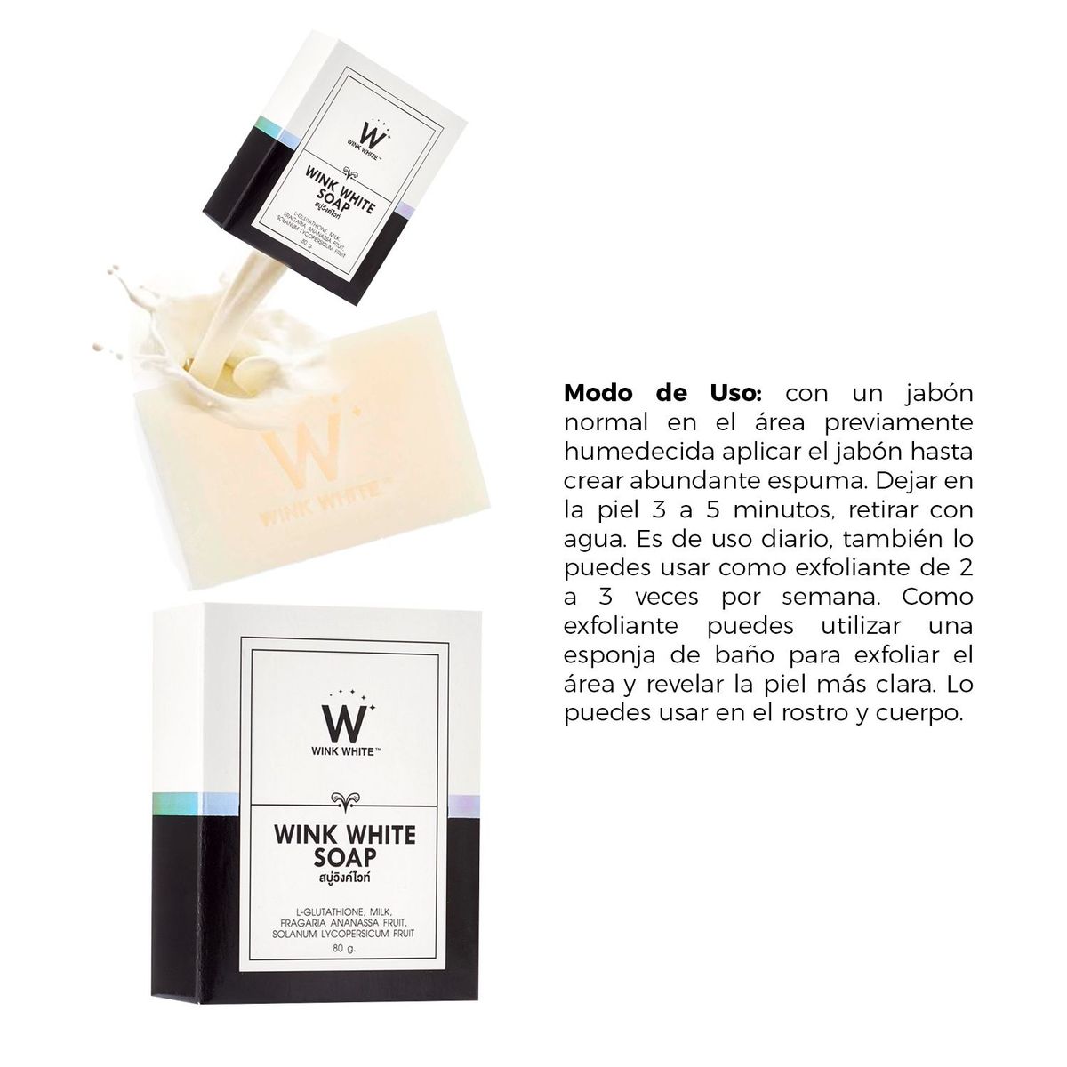 WINK WHITE - 2 Jabones Blanqueador Wink White Soap