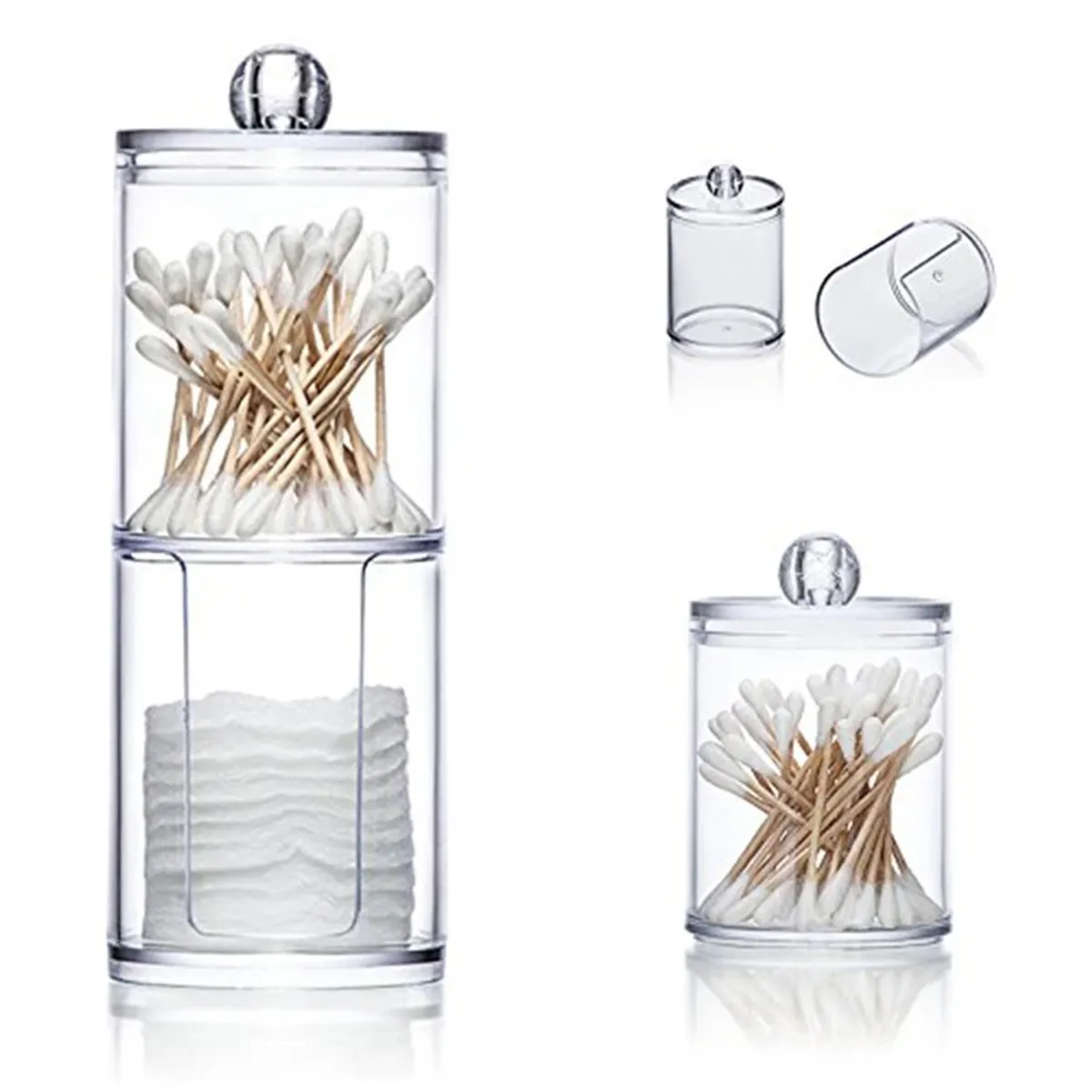 GENERICO - Organizador Acrílico de 18x6cm hisopo y algodón