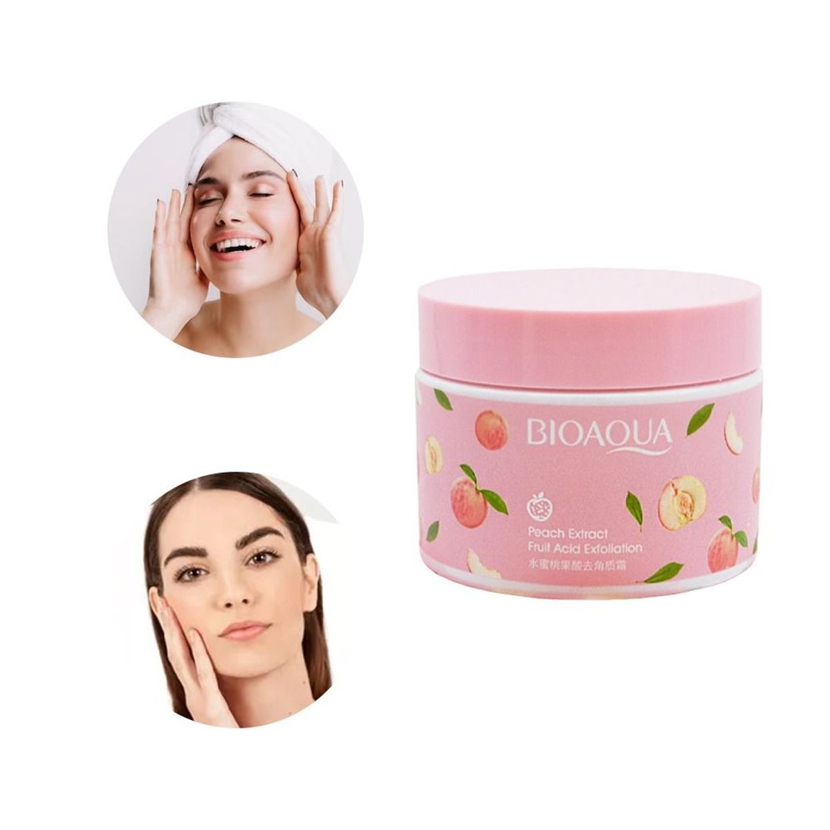 BIOAQUA - Gel Exfoliante Facial con Acido Hialuronico de Durazno - Bioaqua