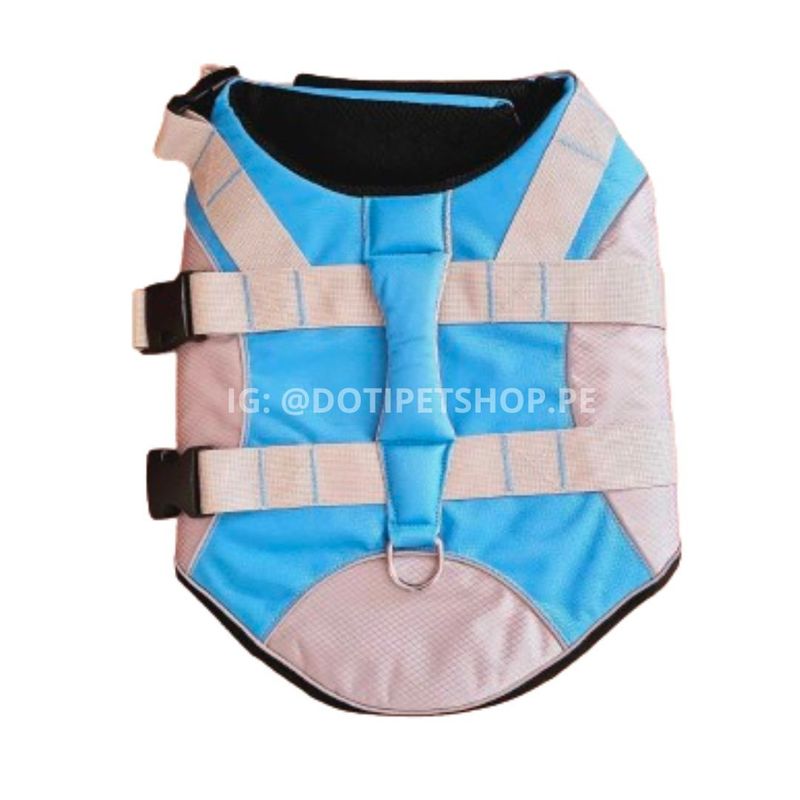 GENERICO - Flotador Chaleco Salvavidas para mascotas Celeste- M