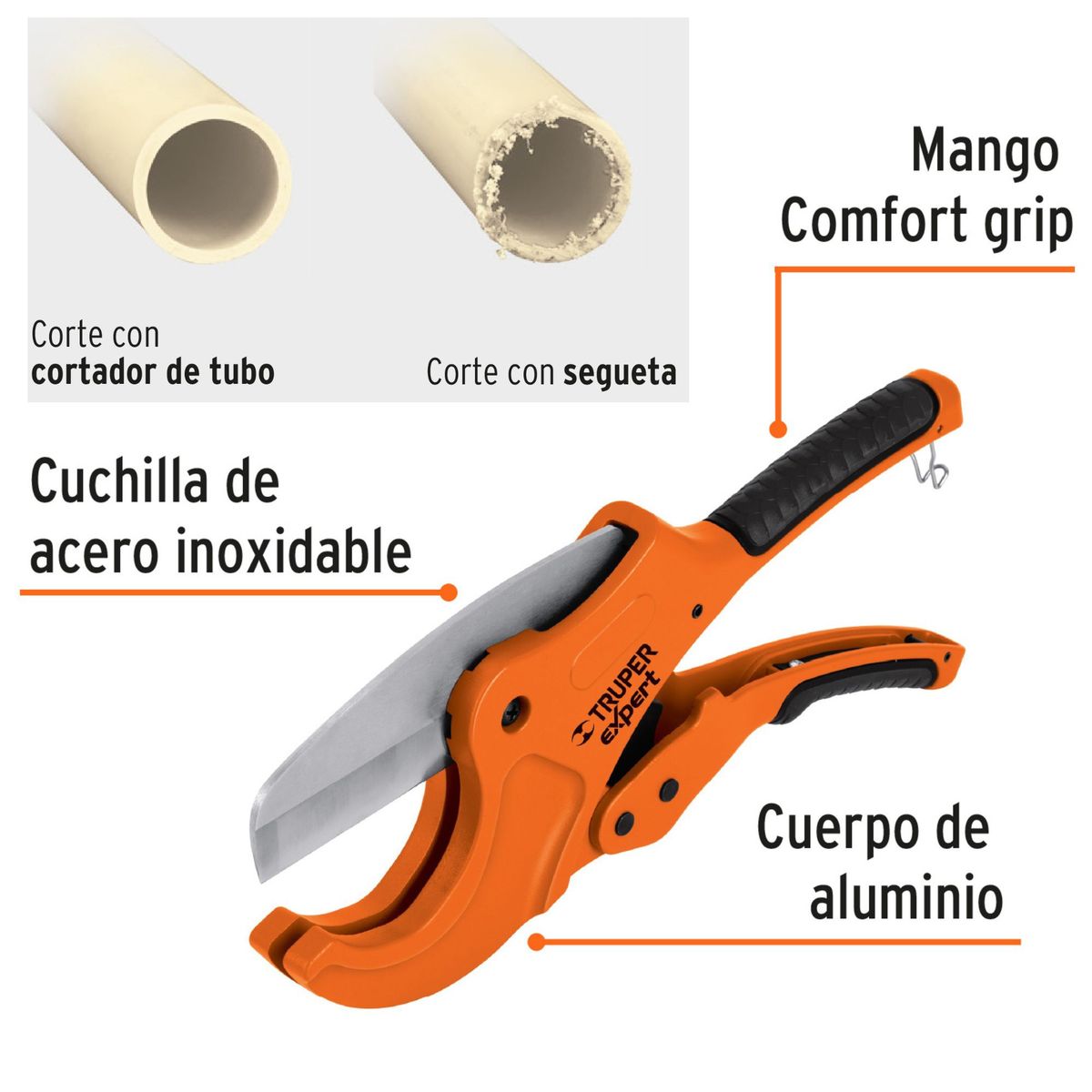 TRUPER - Cortador de tubo y cables gruesos Expert TRUPER