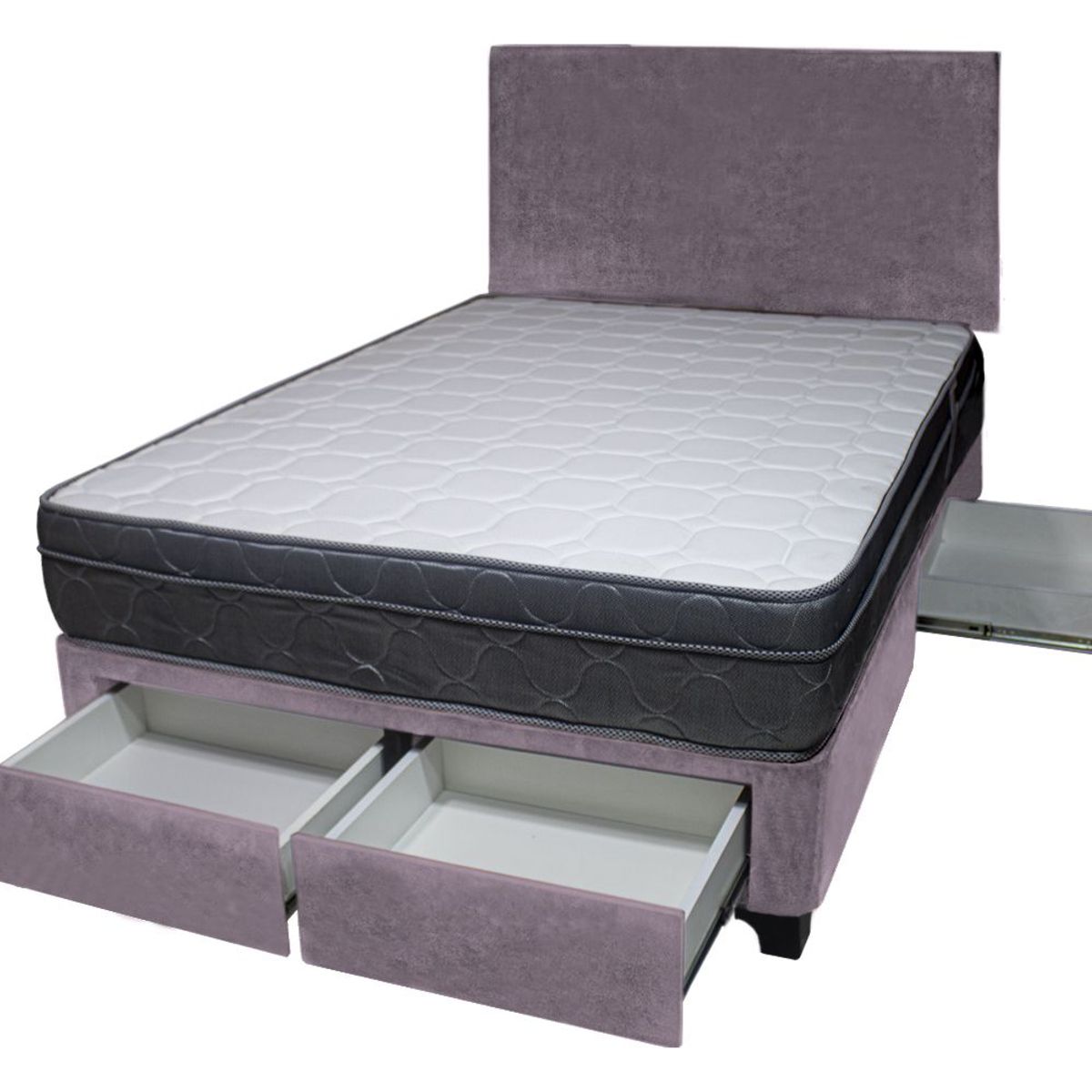 BARAKA HOME - Dormitorio Turin + 4 Cajones 1.5 Plz + Cabecera - Lila