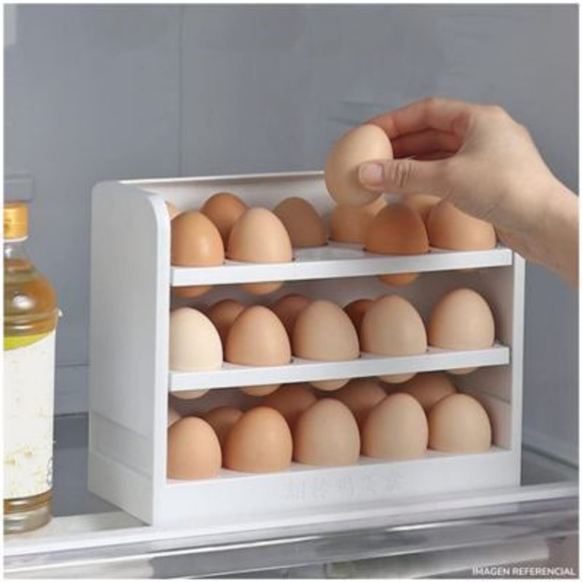 IMPORTADO MC - Contenedor organizador de huevos 3 niveles