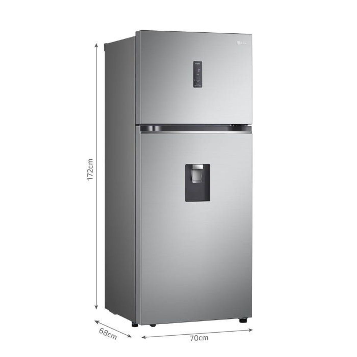 LG - Refrigeradora GT37SGP 374L Hygiene Fresh Top Mount  Plateada LG