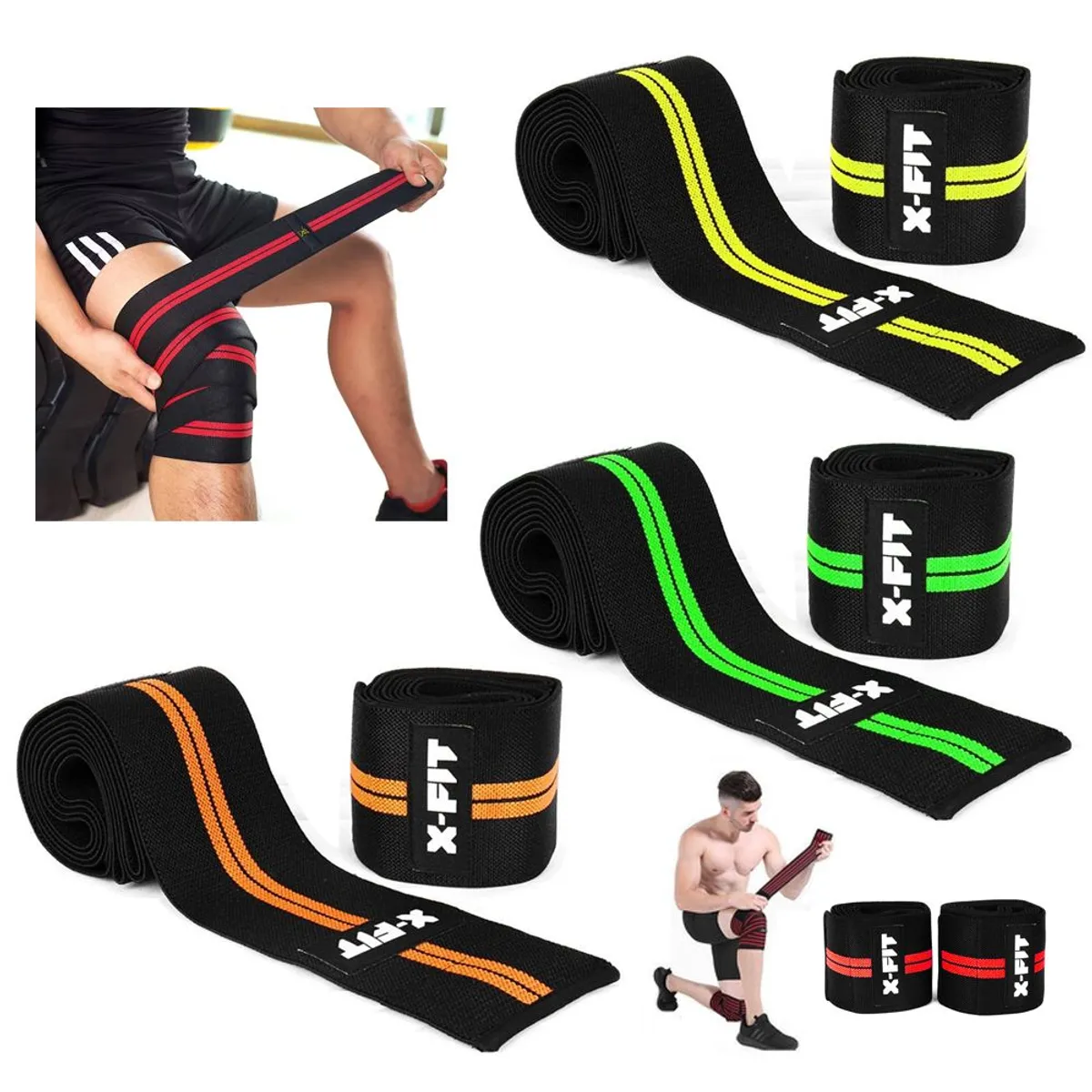 HOLGU - Rodillera elástica de potencia y levantamiento de pesas