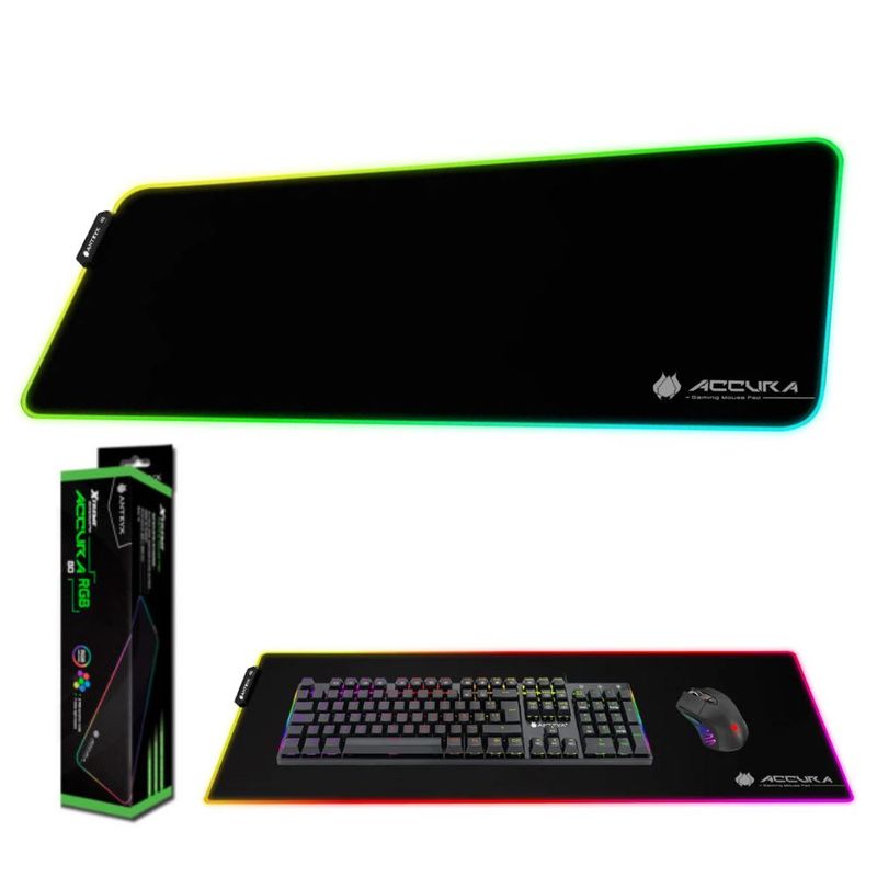 ANTRYX - MOUSE PAD GAMER XL CON LUCES RGB 80x30cm ANTRYX ACCURA 80  AMP-5100RGB
