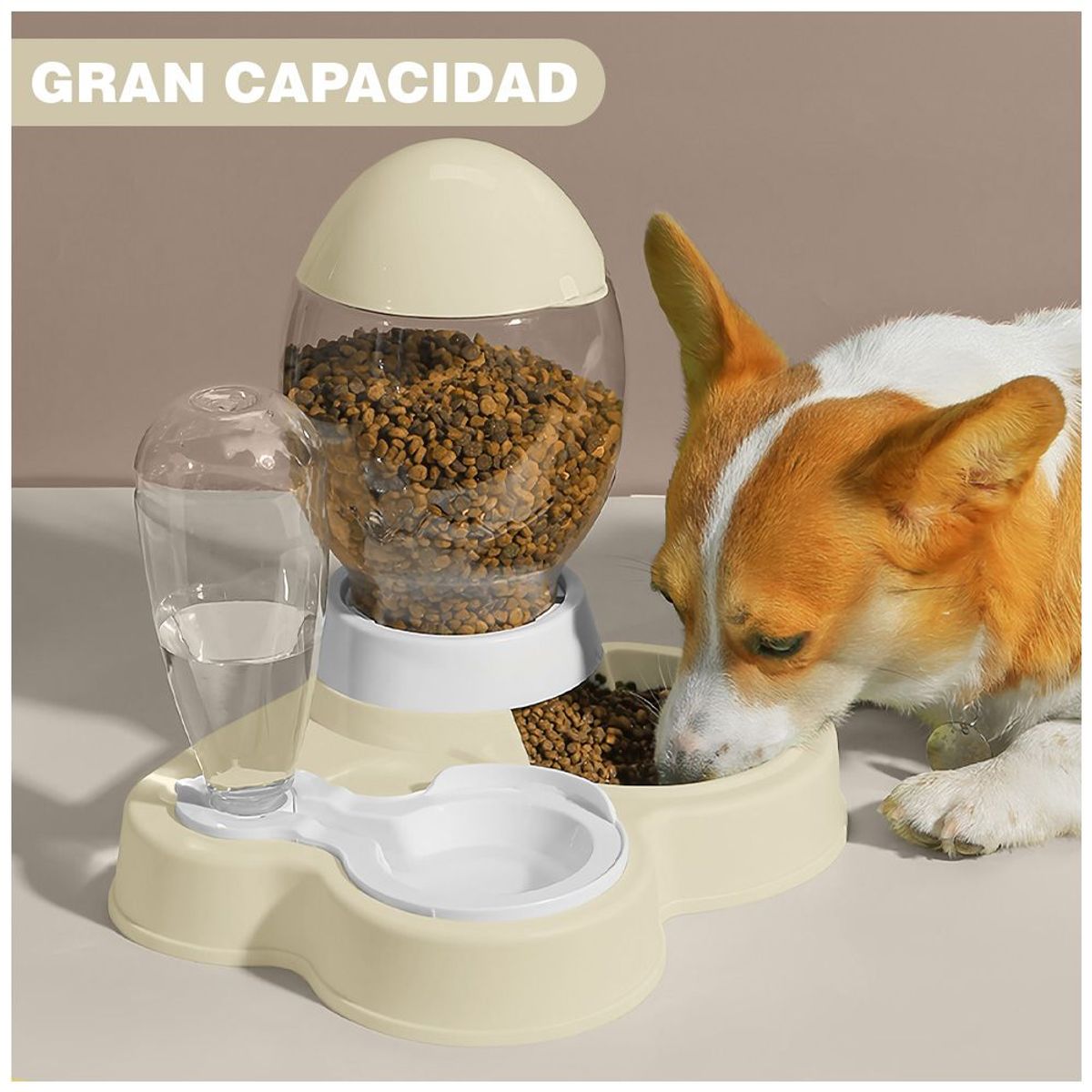 KELLER - Dispensador Comedero Bebedero Circular Mascotas AM HQ8