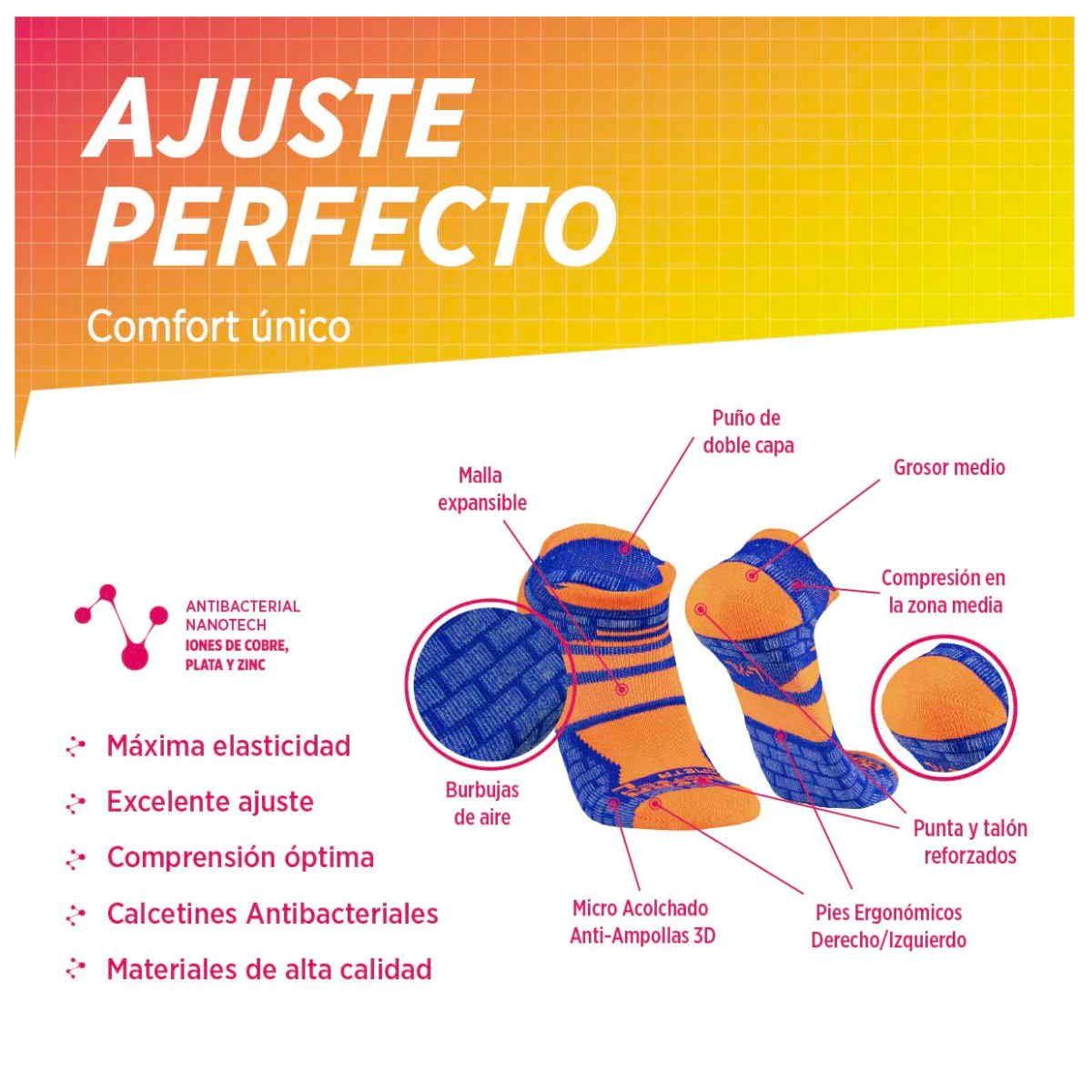 SILVERA NANOTECH - Medias de running taloneras ciclismo deportivas gym yoga mujer hombre