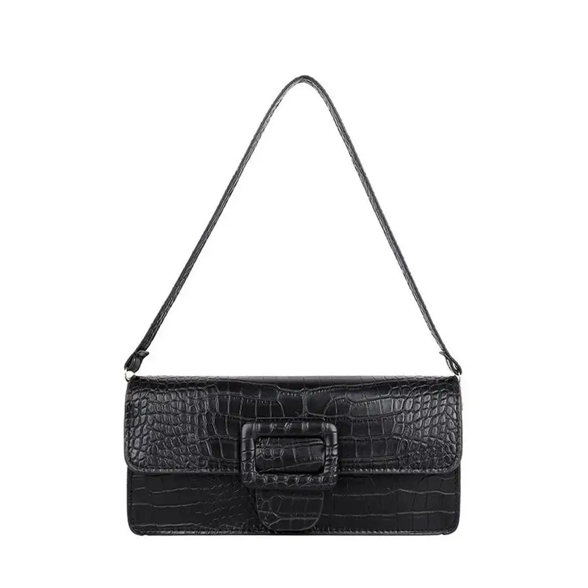 MAKEWAY - Makeway - Cartera diseñador de hombro cuero PU moda Tendencia-Negro