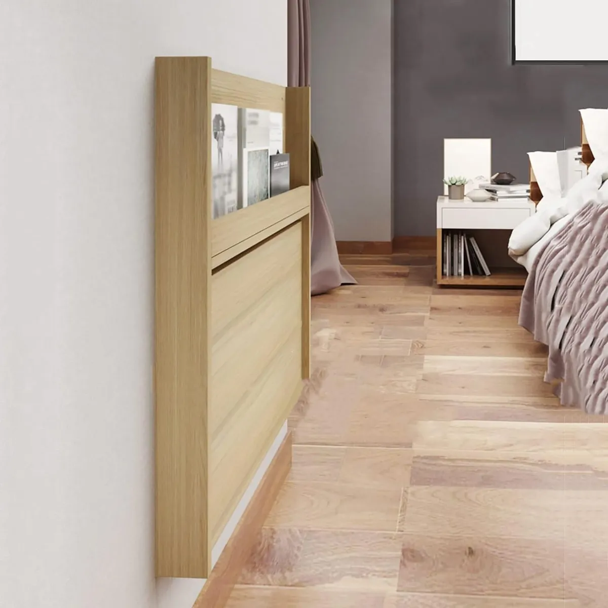 VILLA HOGAR - Escritorio flotante plegable Monet roble rústico