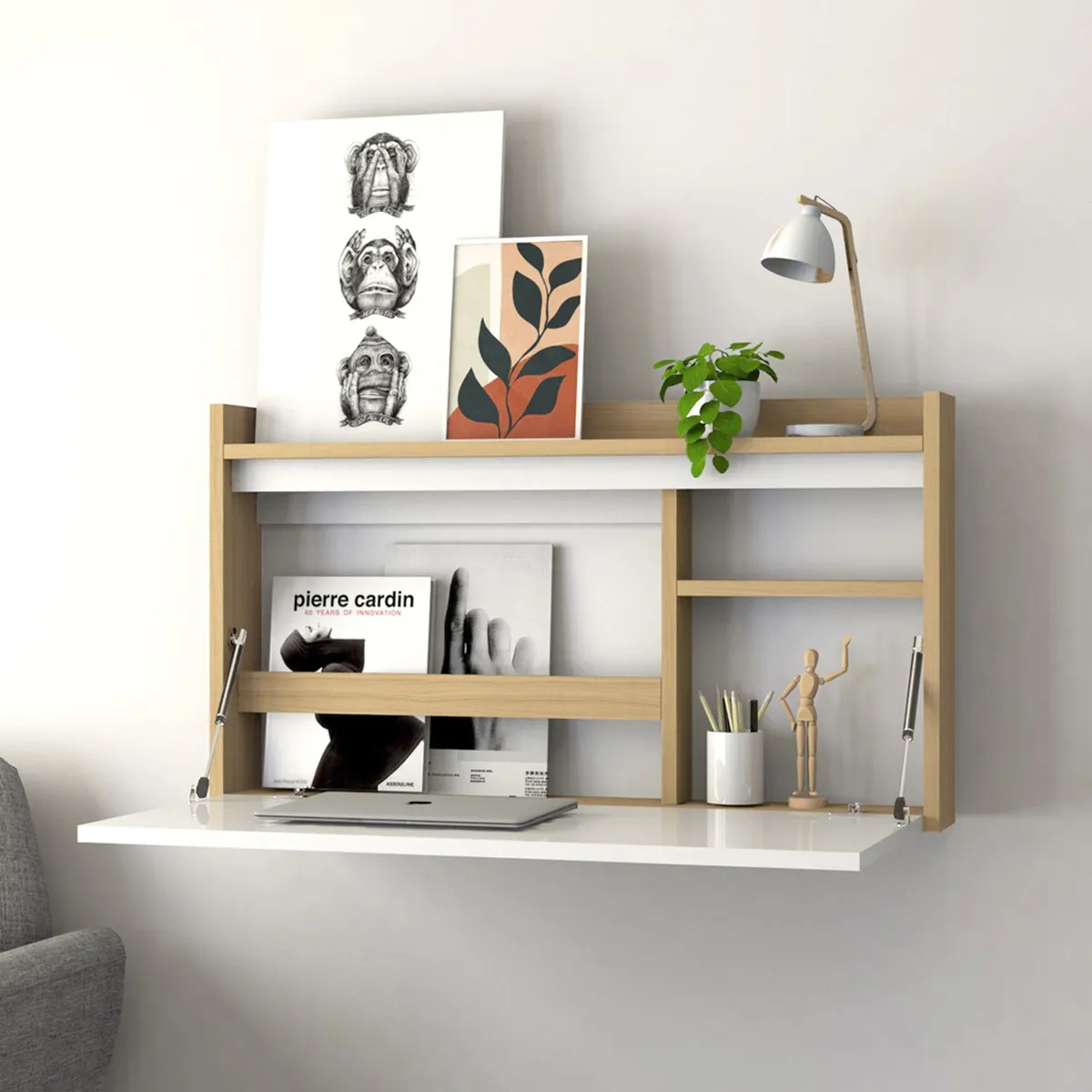 VILLA HOGAR - Escritorio flotante plegable Melannia