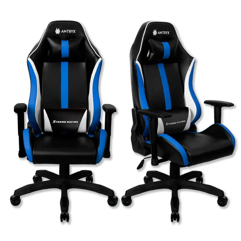 ANTRYX - SILLA GAMER ANTRYX RECLINABLE CON ALMOHADILLA XTREME RACING NOVA BLUE