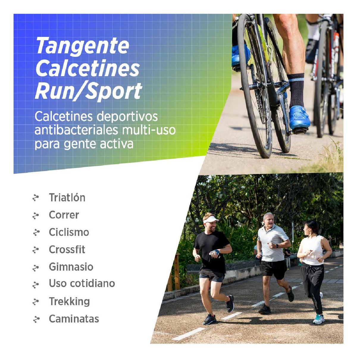 SILVERA NANOTECH - Medias deportivas de compresión ultraligeras mujer hombre running ciclismo gym tenis pádel 2 Pares