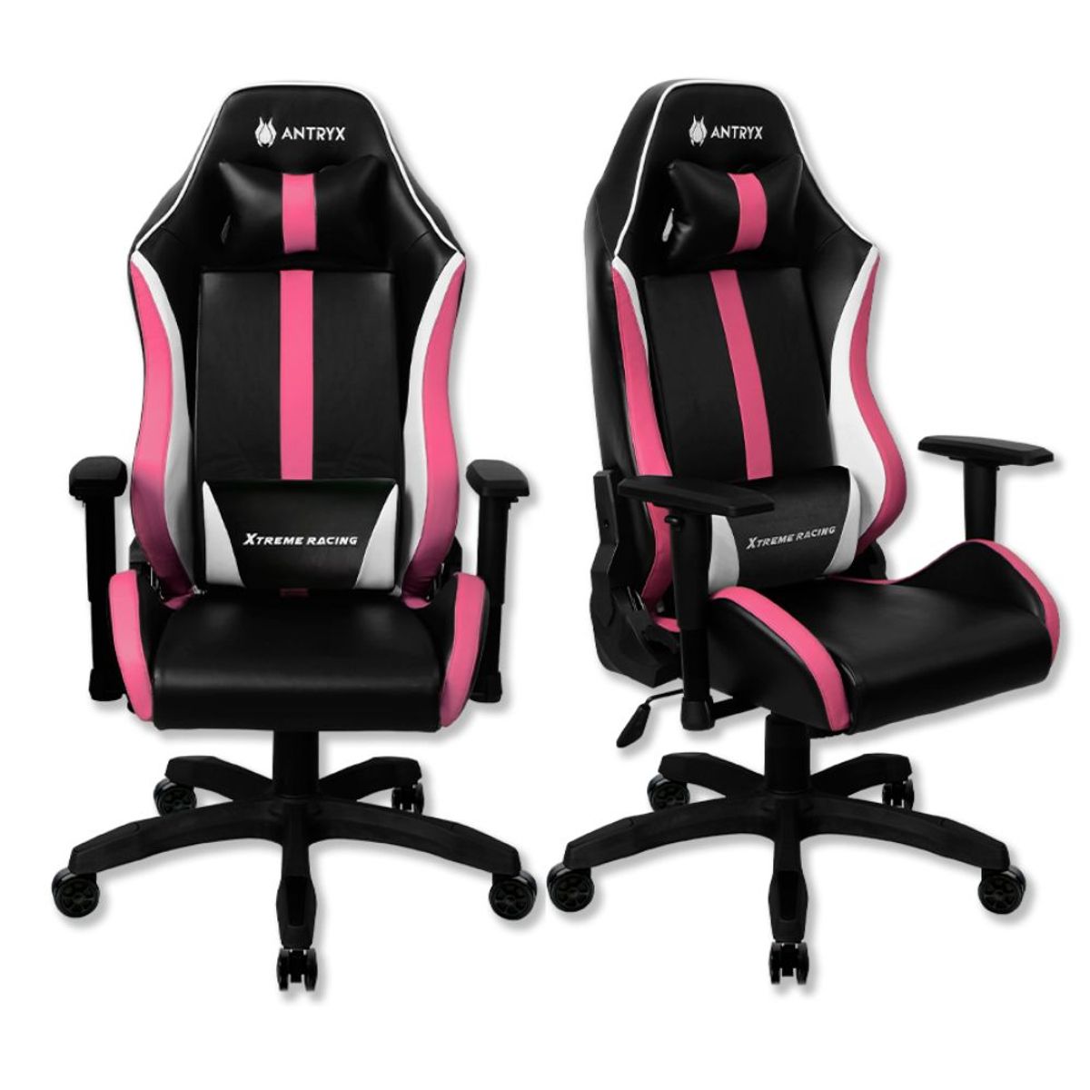 ANTRYX - SILLA GAMER ANTRYX RECLINABLE CON ALMOHADILLA XTREME RACING NOVA ROSA