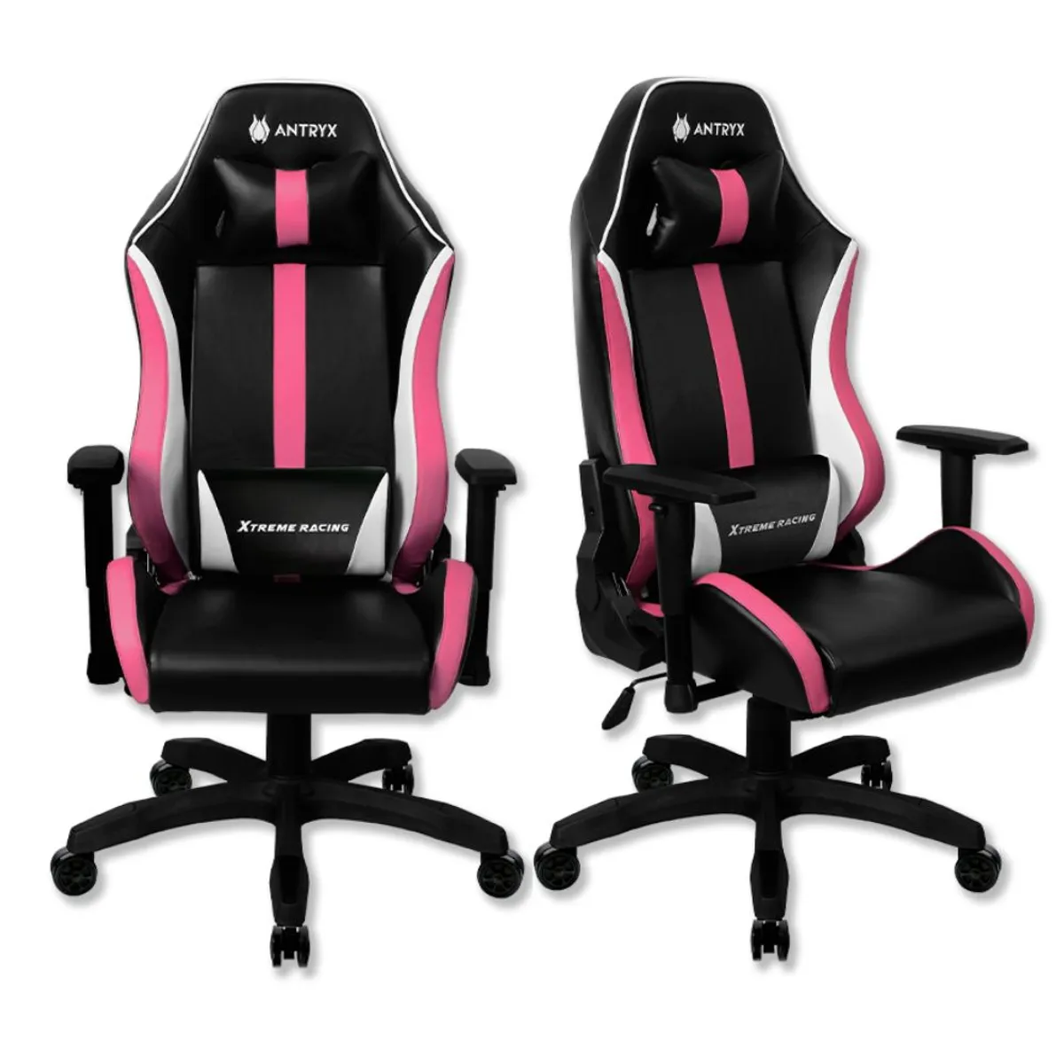 ANTRYX - SILLA GAMER ANTRYX RECLINABLE CON ALMOHADILLA XTREME RACING NOVA ROSA