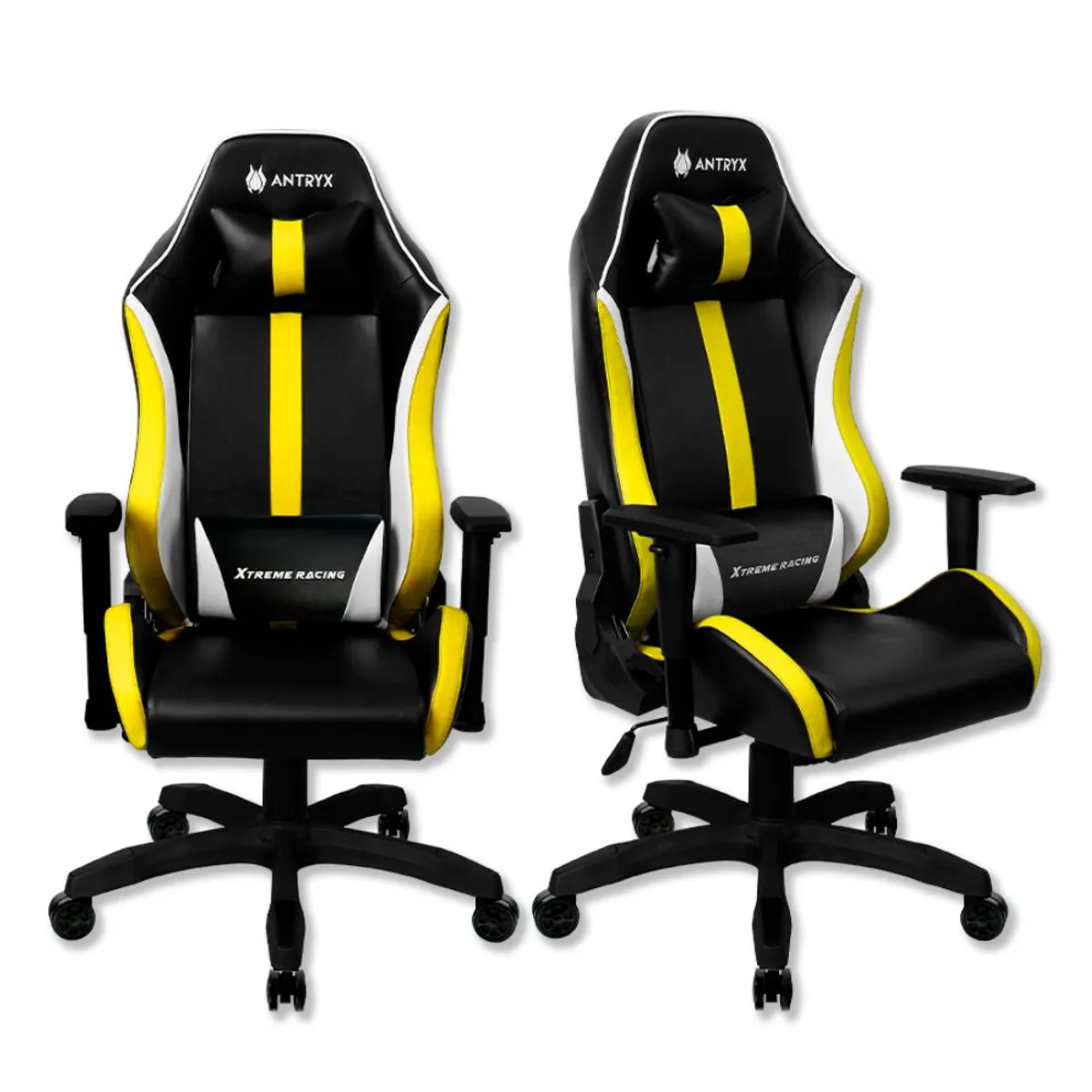 ANTRYX - SILLA  ANTRYX RECLINABLE CON ALMOHADILLA XTREME RACING NOVA YELLOW