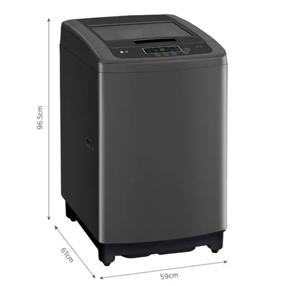 LG - Lavadora LG 13 KG Smart Motion WT13BPBK Negro Claro