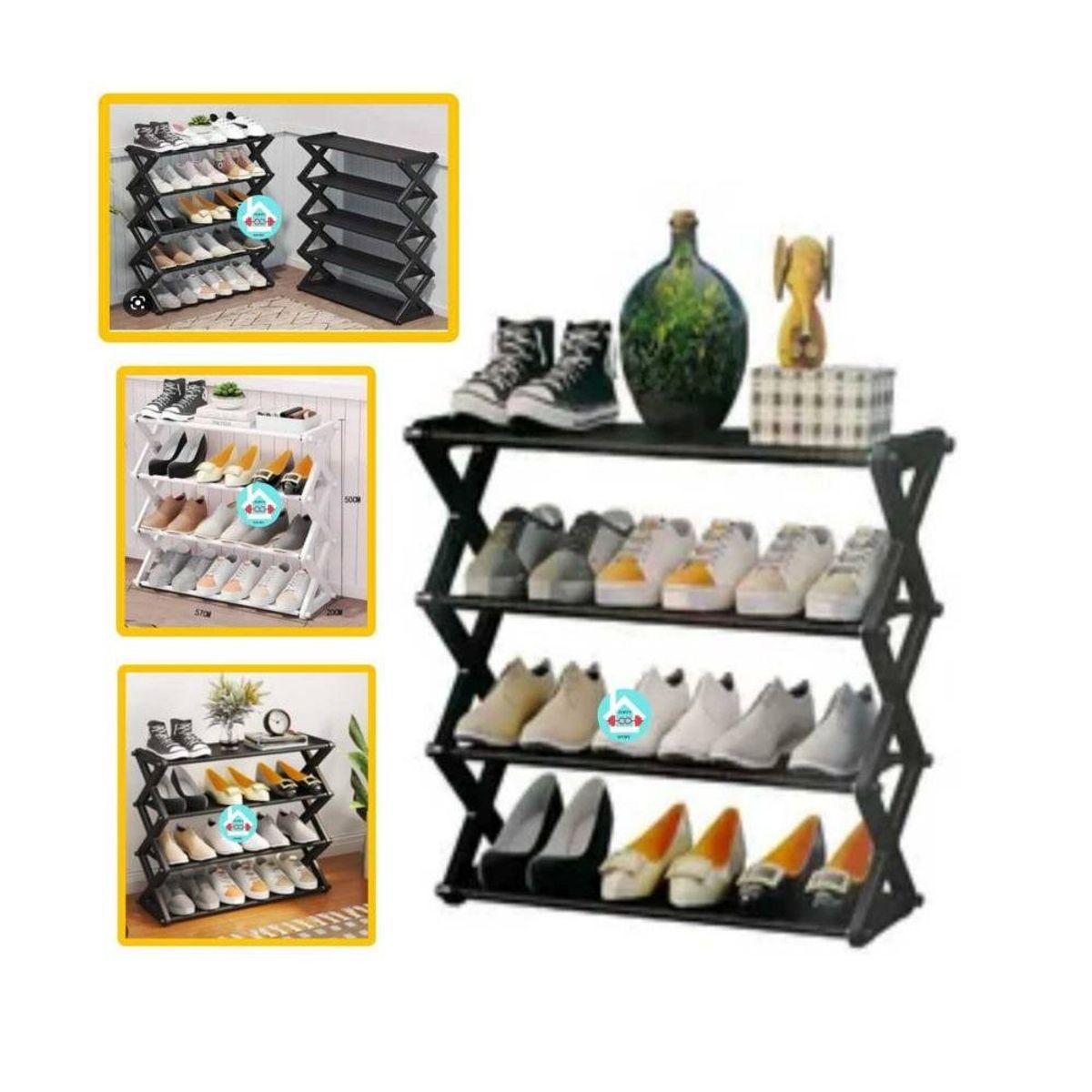 OTTOWARE - ZAPATERA DE 4 NIVELES EN FORMA DE X