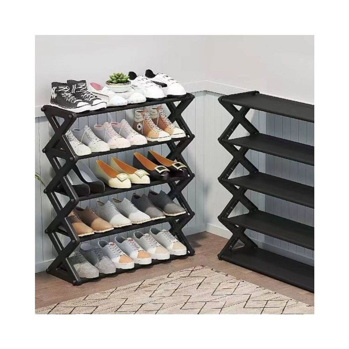 OTTOWARE - ZAPATERA DE 4 NIVELES EN FORMA DE X