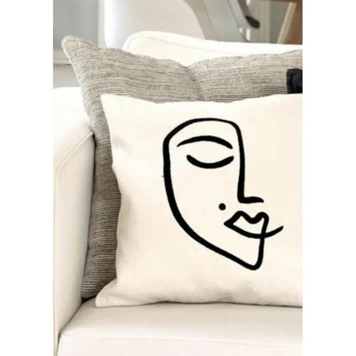 GENERICO - Cojin Nordico Medio Rostro Perla 40x40 Cm