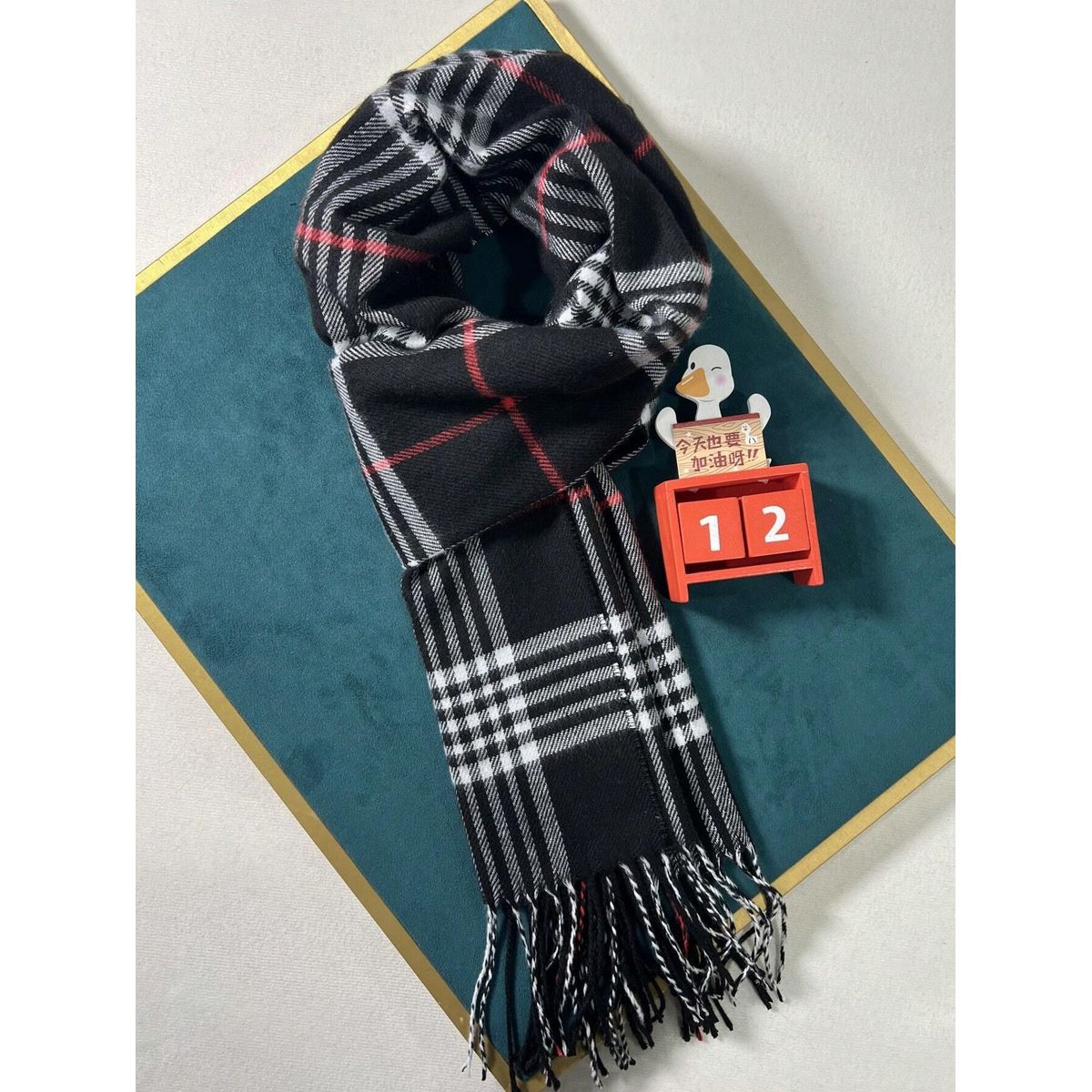 KAST PE - Bufanda Chalina Clásica Cozy Estilo Atemporal - Negro