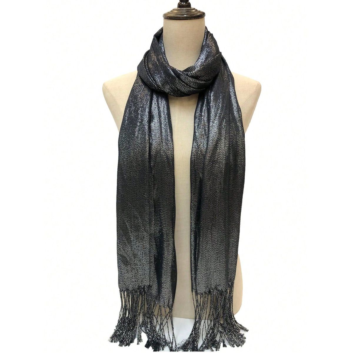 KAST PE - Chal Bufanda Karla Negro tejida para fiesta