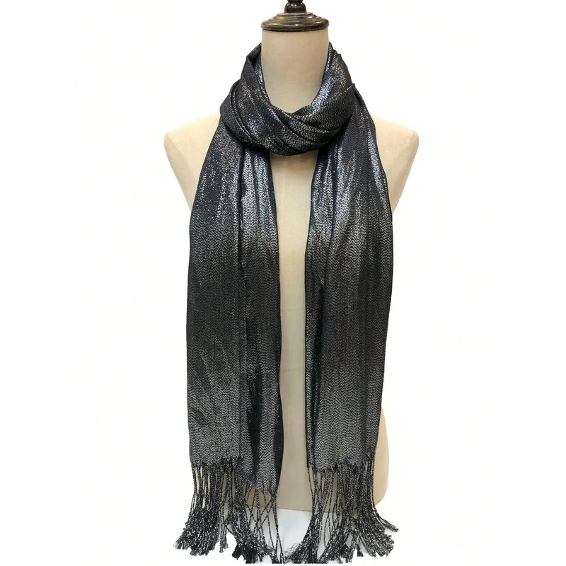 KAST PE - Chal Bufanda Karla Negro tejida para fiesta