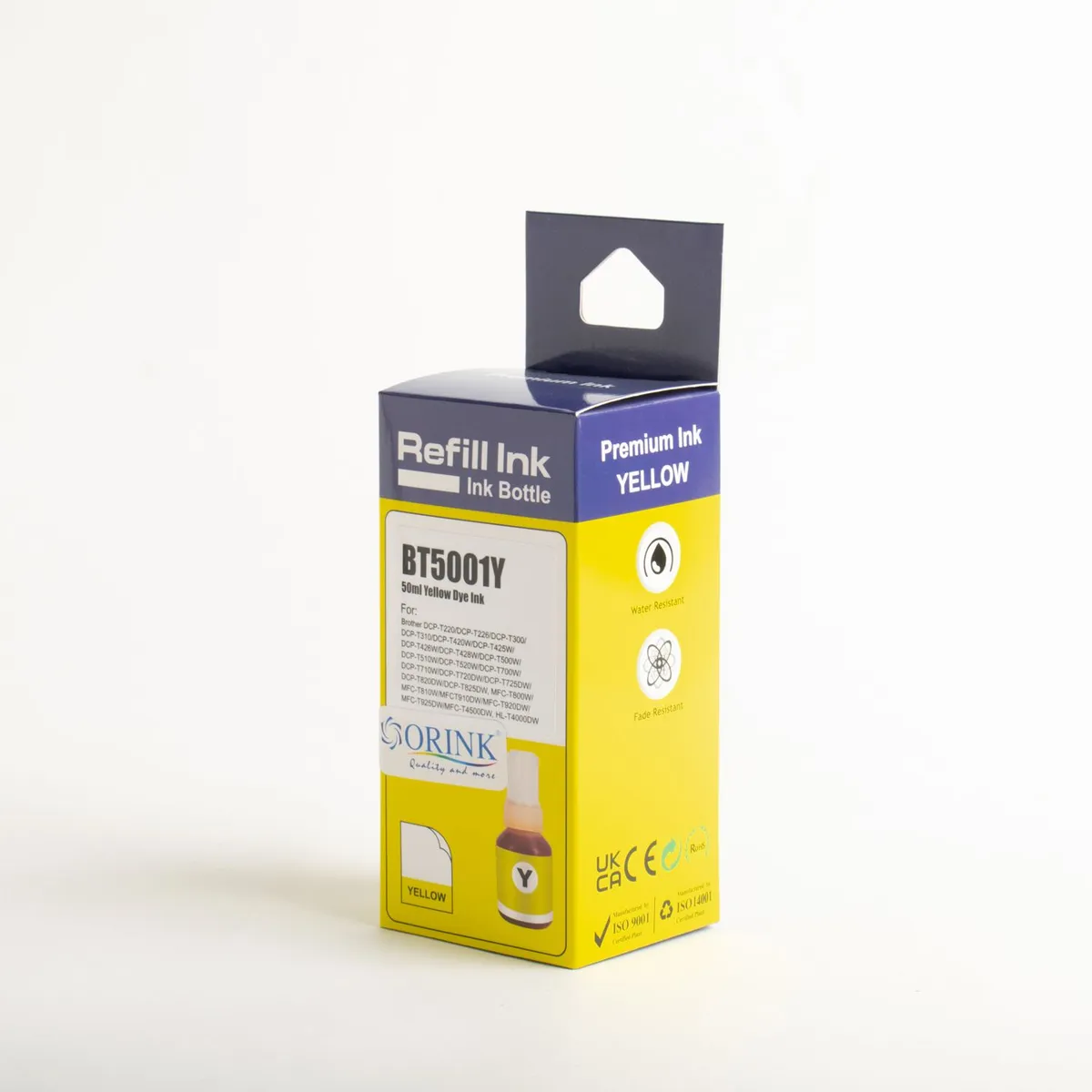 GENERICO - Tinta Compatible BT5001Y Amarillo Yellow 50 ml Marca Orink