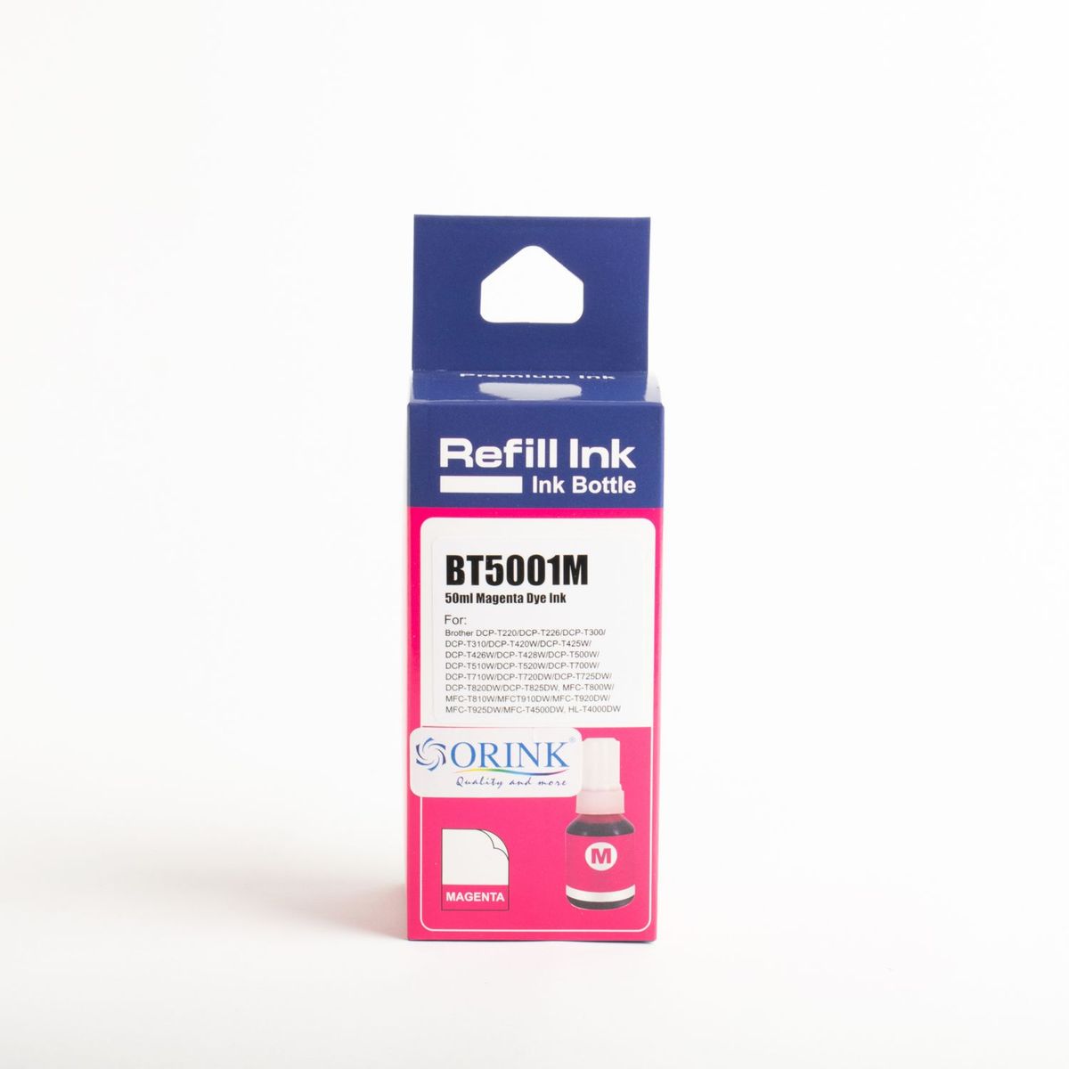 GENERICO - Tinta Compatible BT5001M Rojo Magenta 50 ml Marca Orink