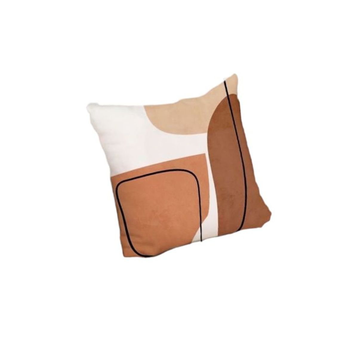 GENERICO - Funda Minimalista Home Tonos Marrones Diseño Abstracto 40 X 40 Cm