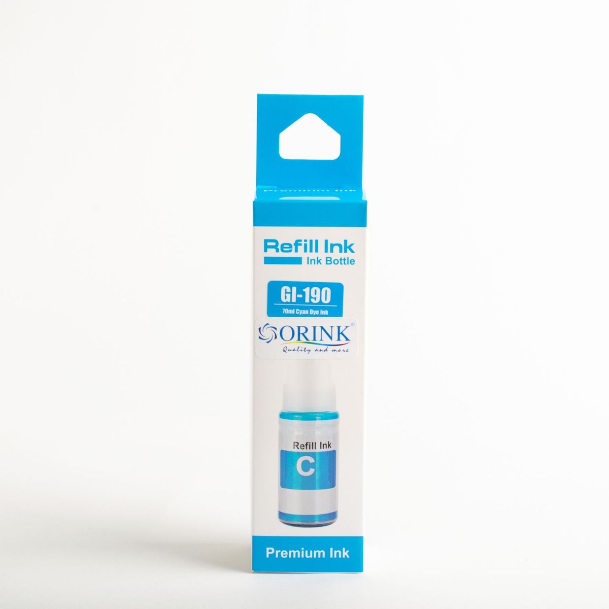 GENERICO - Tinta Compatible GI-190 Cyan Marca Orink de 70 ml