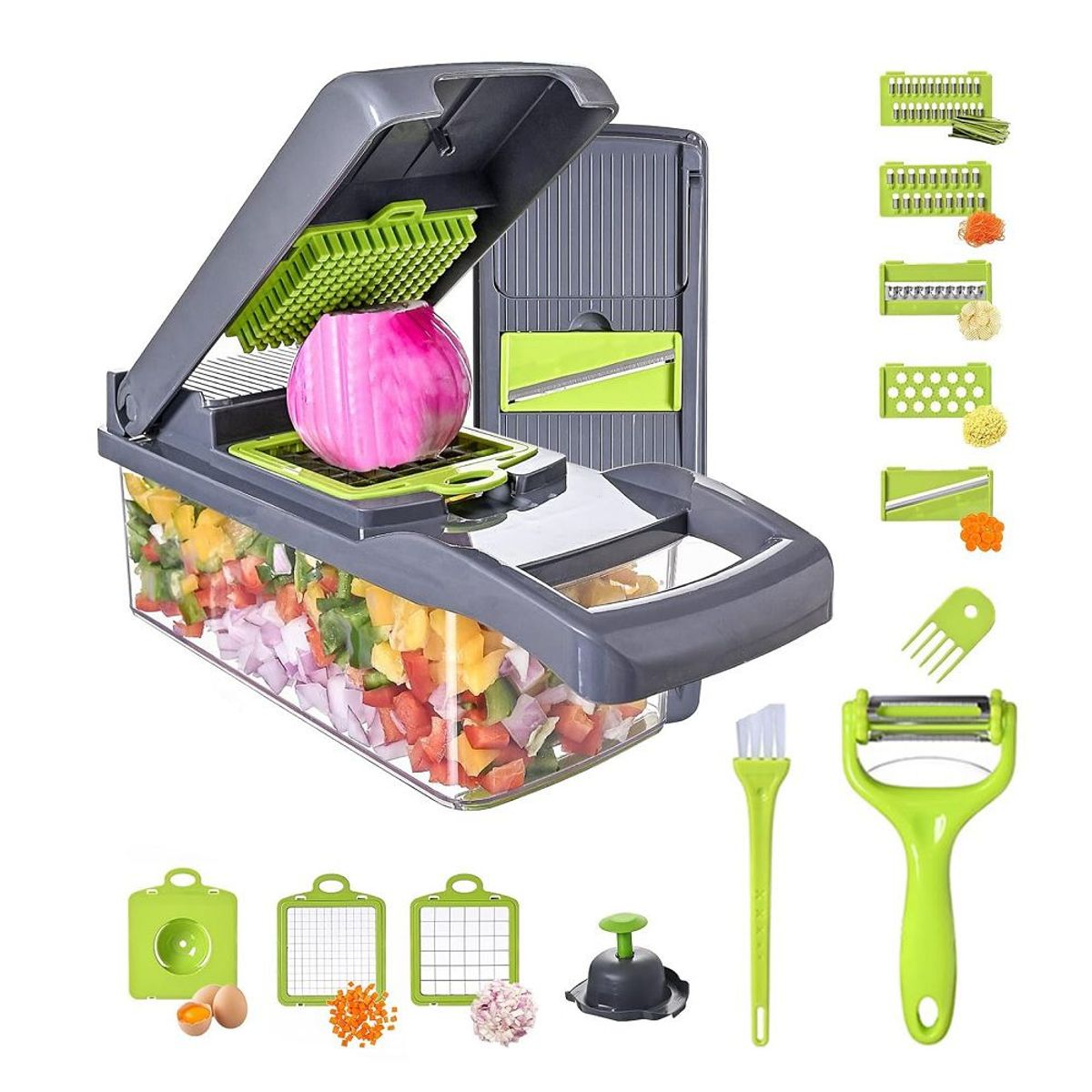 GENERICO - Picador Cortador de verduras Multifuncional 12 en 1