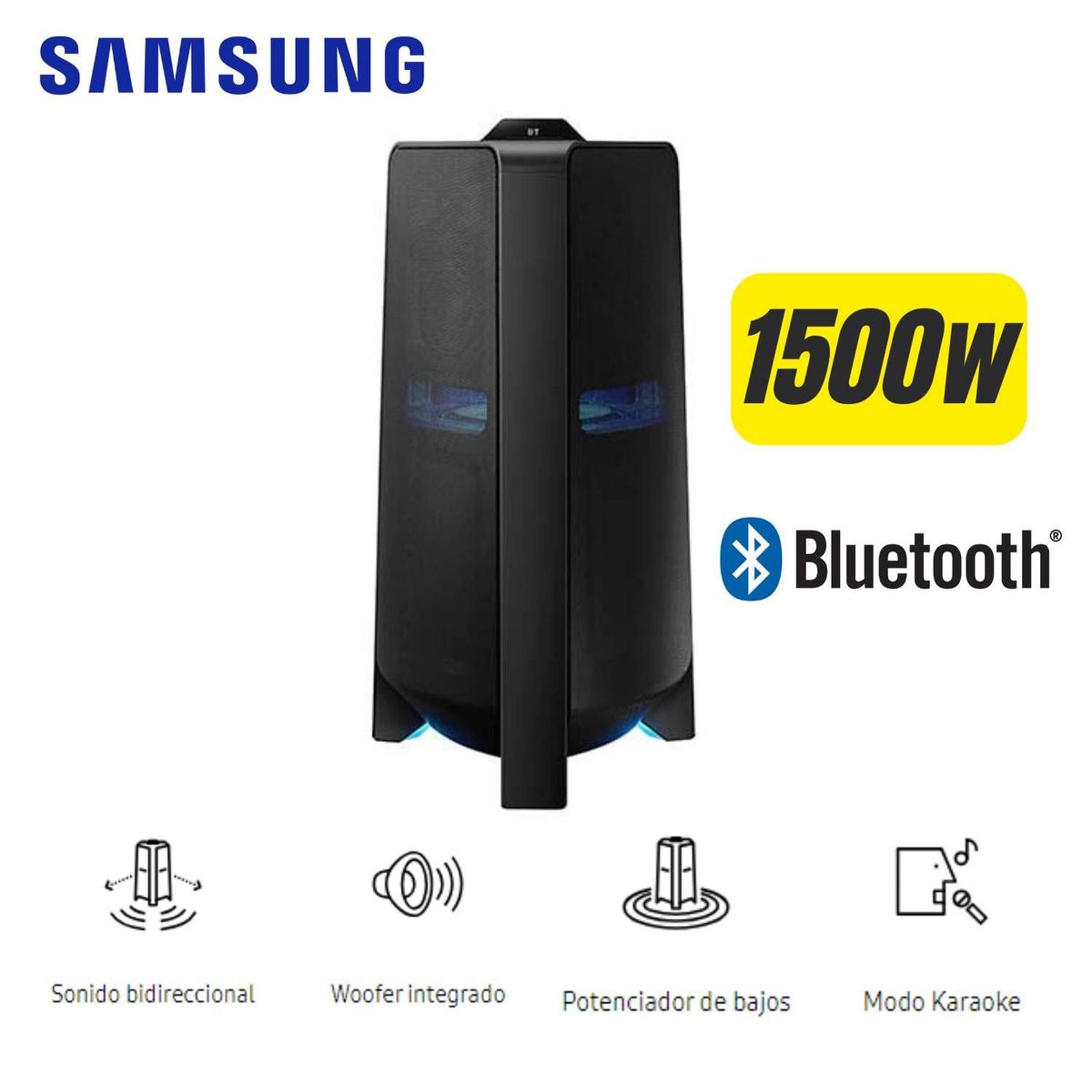 SAMSUNG - TORRE DE SONIDO SAMSUNG 1500W BLUETOOTH MX-T70PE - Negro