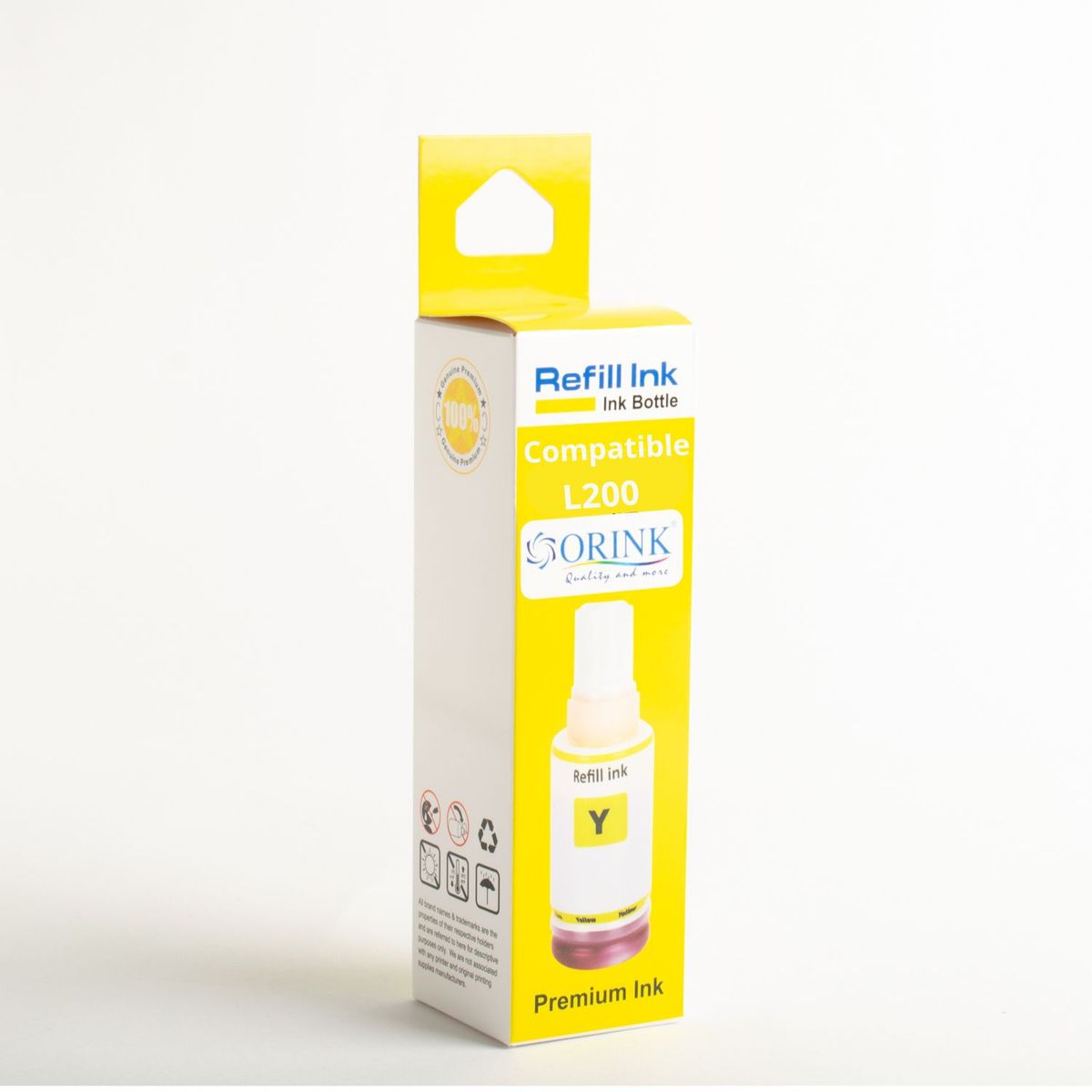 GENERICO - Tinta Compatible ORINK para serie L200 o 664 Yellow 70 ml