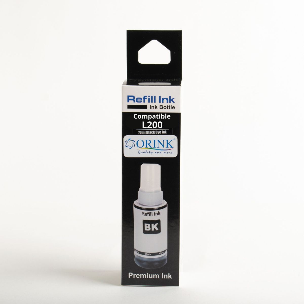 GENERICO - Tinta Compatible ORINK para serie L200 o 664 Black 70 ml