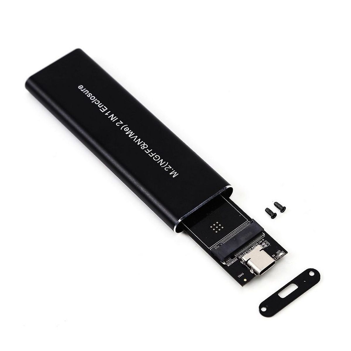 GENERICO - Case Metálico  Dual Para Nvme y Ngff   USB 3.1 Tipo C