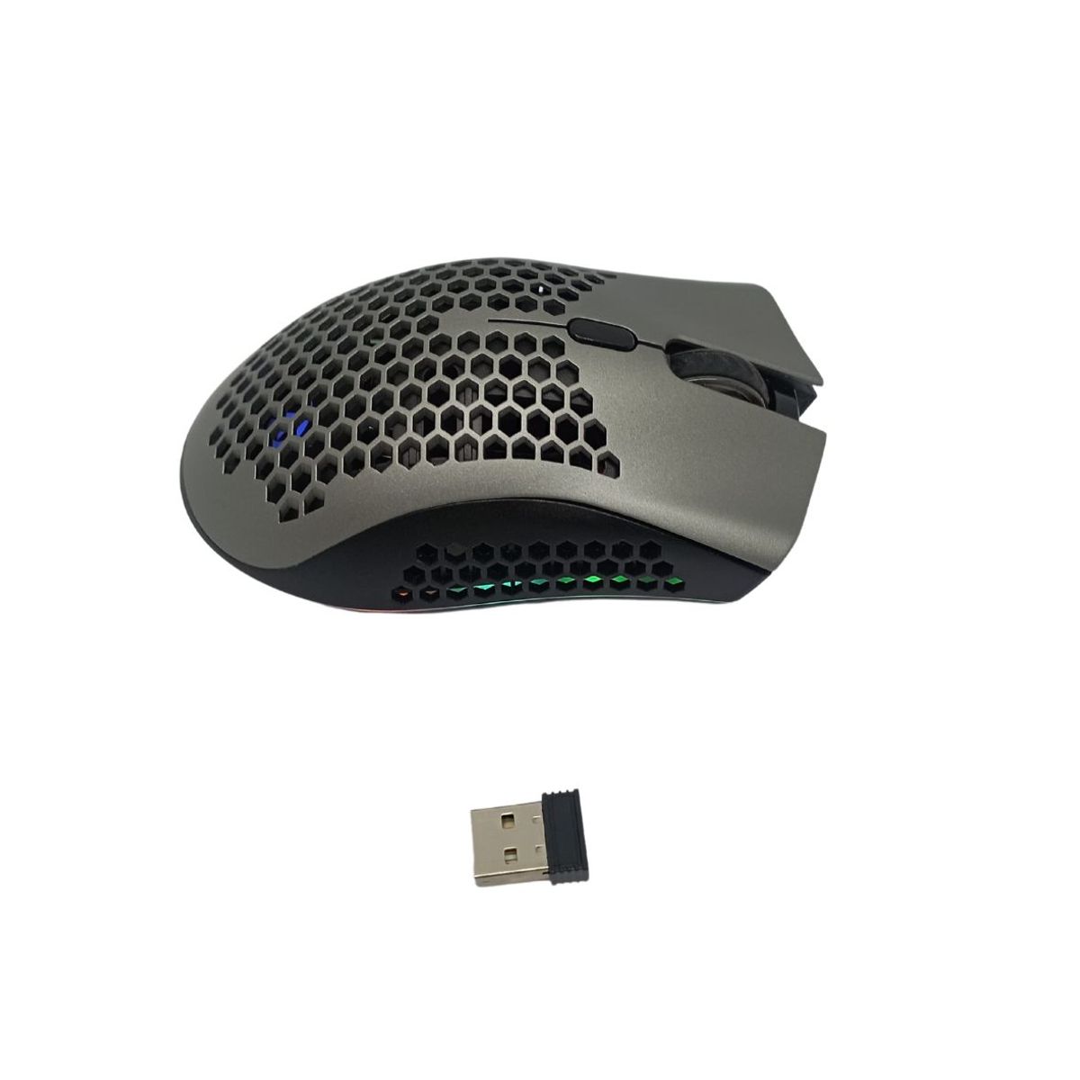 GENERICO - Mouse Gamer USB Inalambrico Gris Click Silencioso