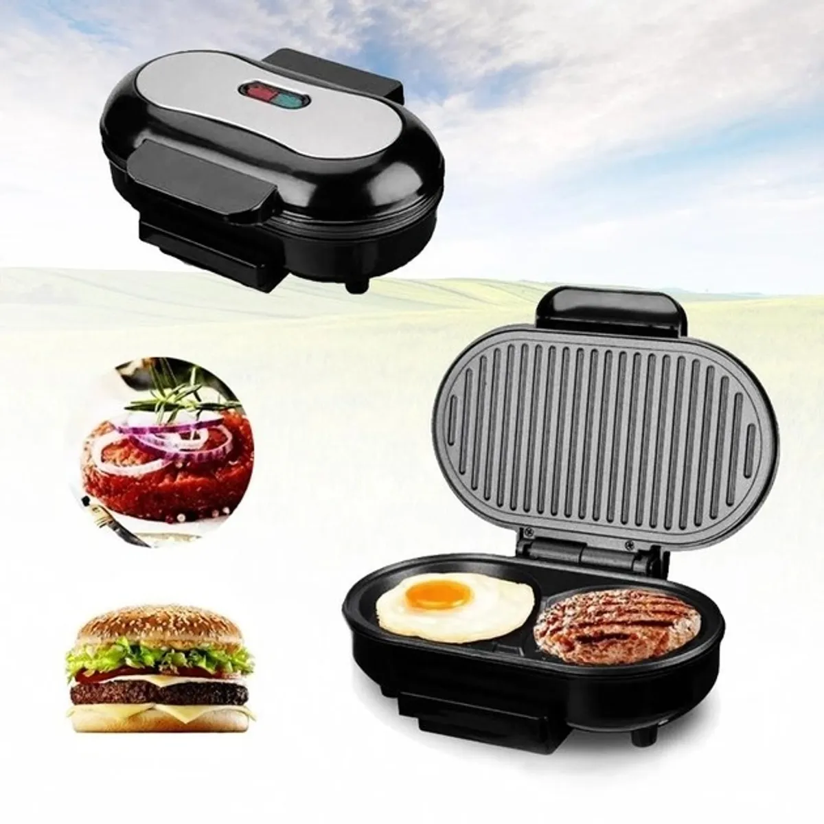 OEM - Sándwichera para Desayuno en 5minutos Antiadherente para Hamburguesas