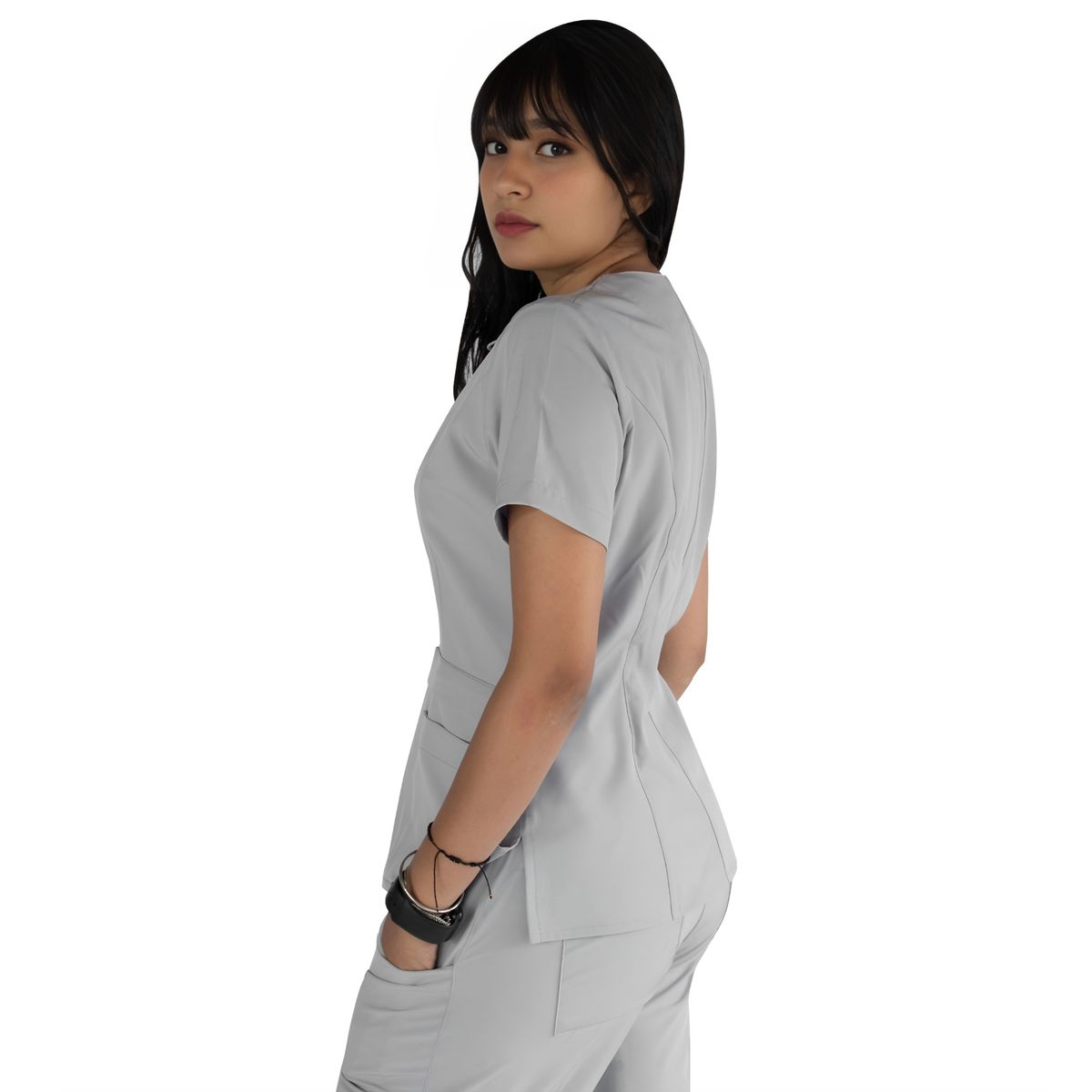 TWELVE - Twelve - conjunto scrub Chloe - Plomo plata