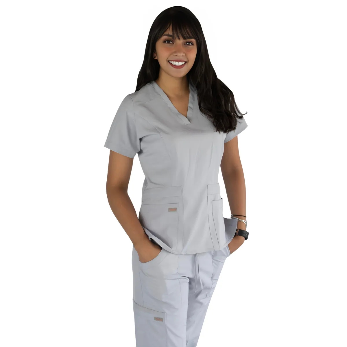 TWELVE - Twelve - conjunto scrub Chloe - Plomo plata