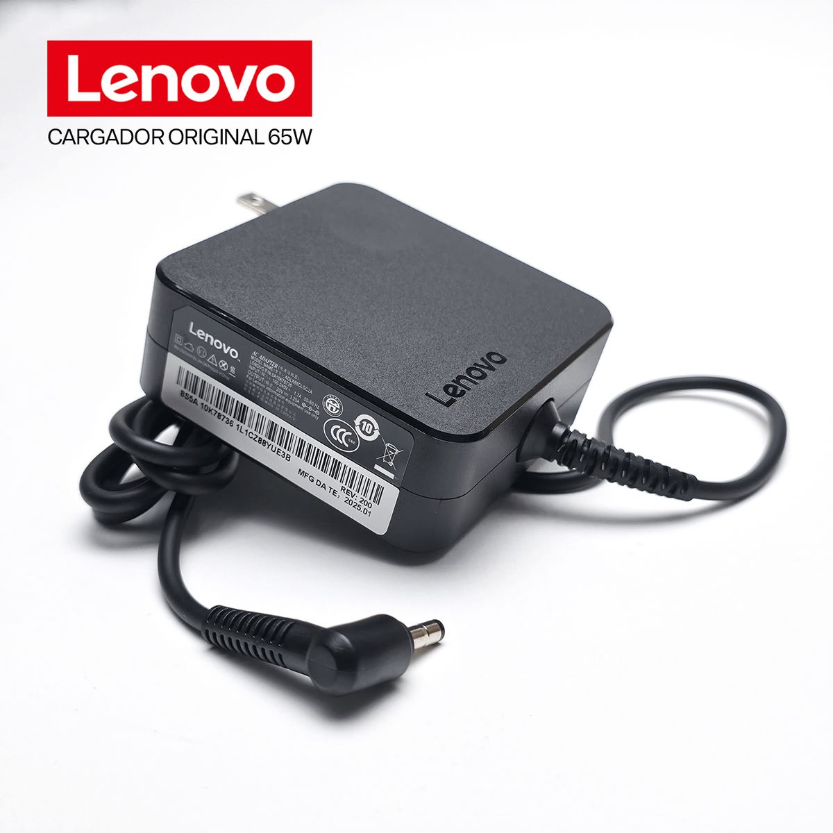 LENOVO - CARGADOR LENOVO PIN FINO 20V 3-25a 65w  original