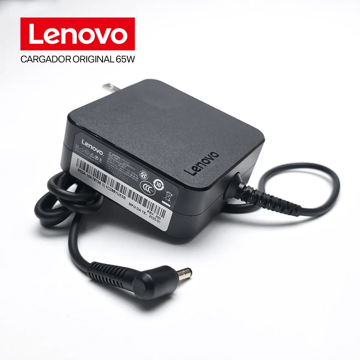 LENOVO - CARGADOR LENOVO PIN FINO 20V 3-25a 65w  original