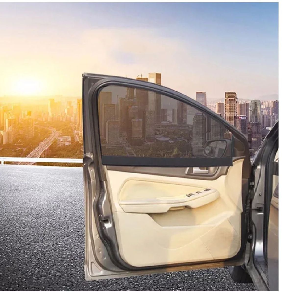 GENERICO - Set de 2 Tapasol de Malla para Ventana de Auto