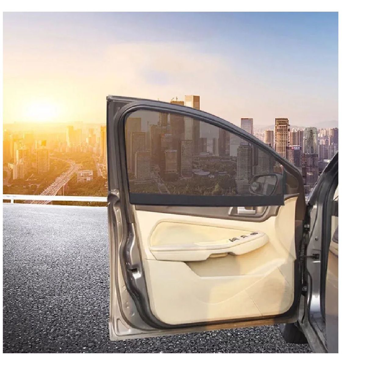 GENERICO - Set de 2 Tapasol de Malla para Ventana de Auto