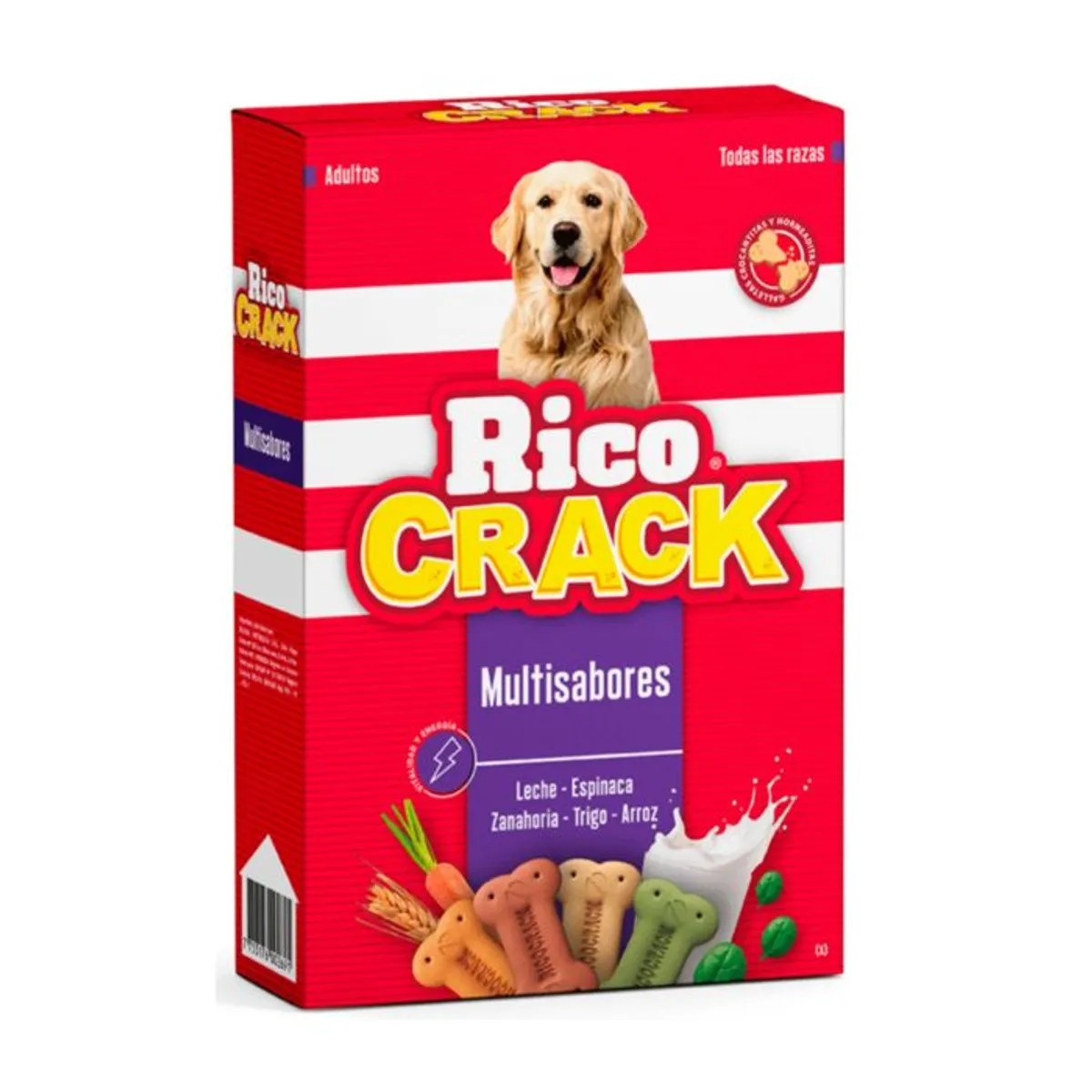 RICOCAT - RICOCRACK GALLETAS MULTISABORES PARA PERROS ADULTOS X 200 GR
