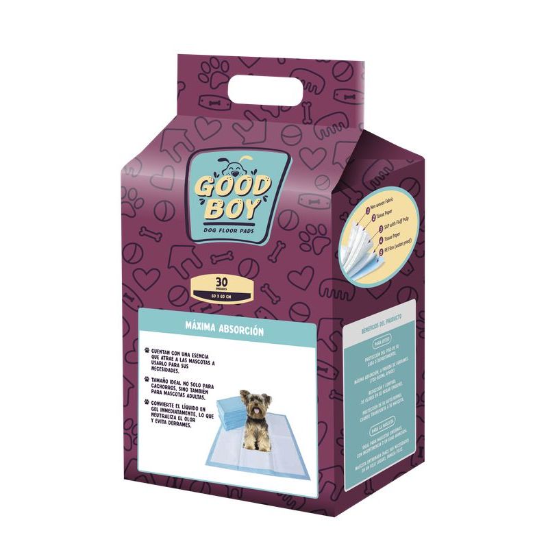 GOOD BOY - GOOD BOY PAÑAL TAMAÑO 60 X 60 CM 30 UNIDADES