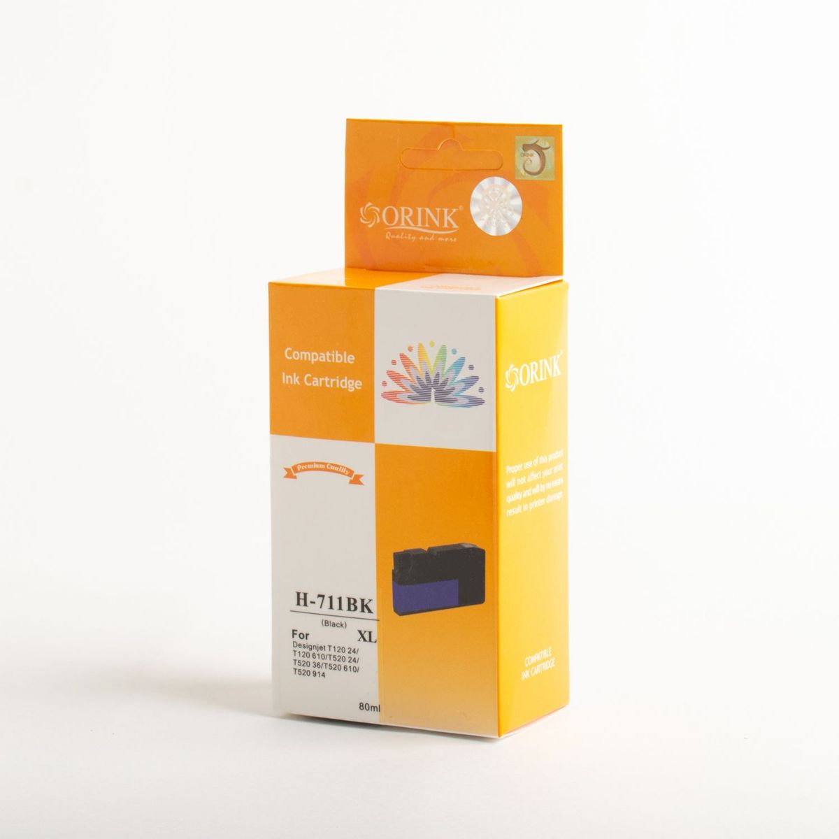 GENERICO - Cartucho de tinta Compatible CH 711 XL Negro  Black 80 ml