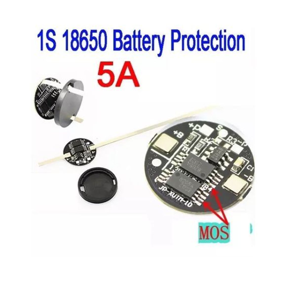 GENERICO - Circuito de Proteccion BMS CIRCULAR 1S 4V 5A Para Li-ion