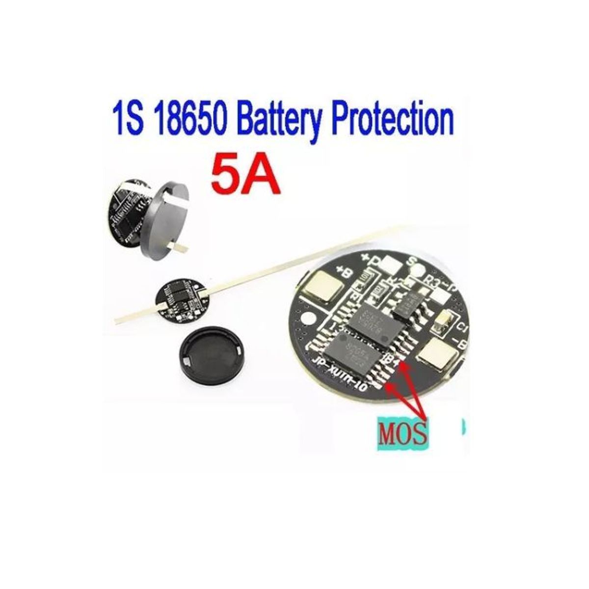 GENERICO - Circuito de Proteccion BMS CIRCULAR 1S 4V 5A Para Li-ion