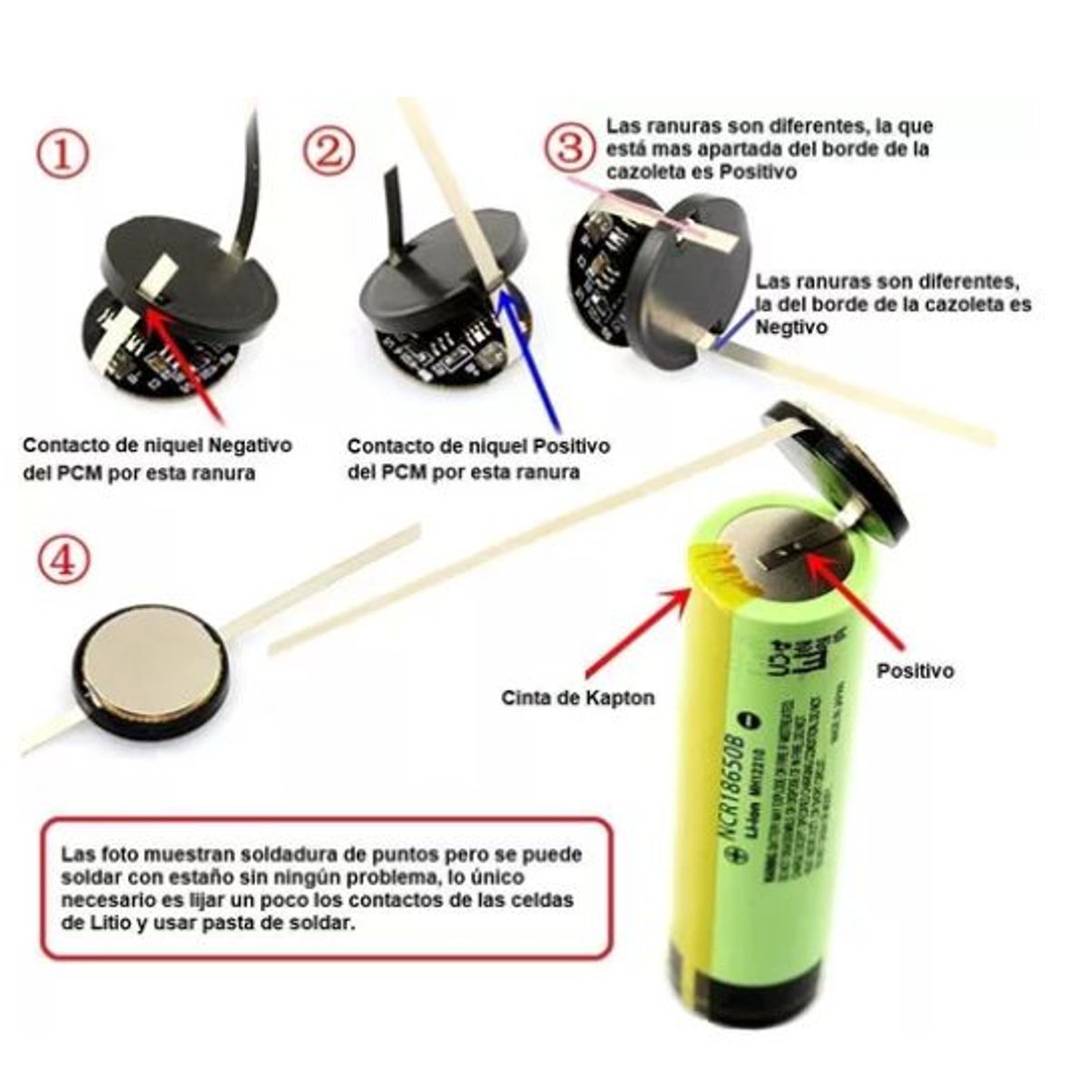 GENERICO - Circuito de Proteccion BMS CIRCULAR 1S 4V 5A Para Li-ion